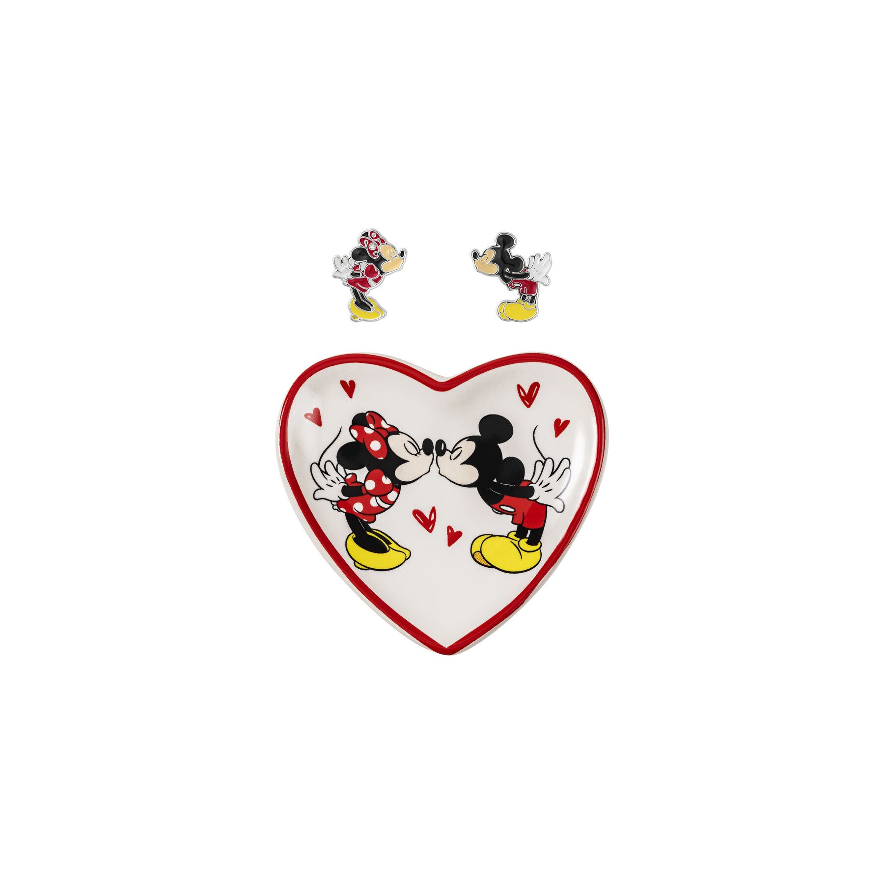 Pendientes + plato bisuteria Mickey & Minnie Disney
