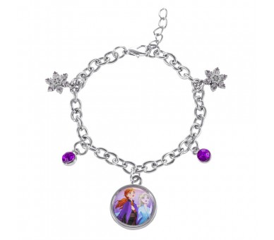 Pulsera charm Frozen Disney plata