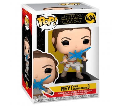 Figura POP Star Wars The Rise of Skywalker Rey with Light Sabers