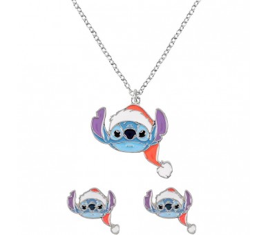 Set Colgante + pendientes Navidad Stitch Disney