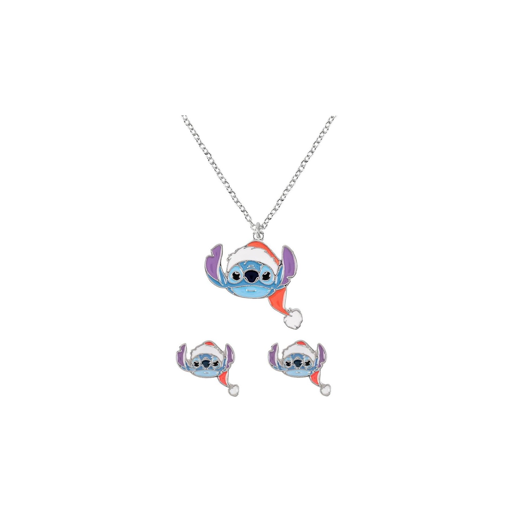 Set Colgante + pendientes Navidad Stitch Disney
