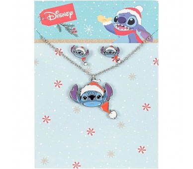 Set Colgante + pendientes Navidad Stitch Disney