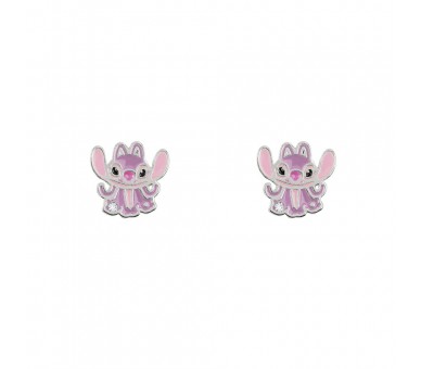 Pendientes Angel Stitch Disney plata