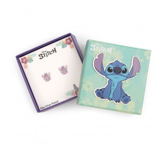 Pendientes Angel Stitch Disney plata