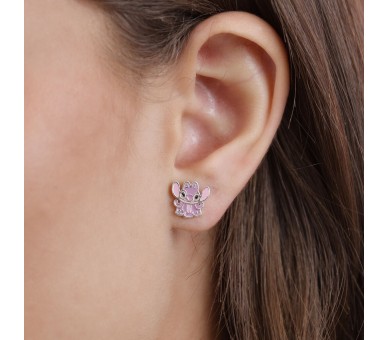 Pendientes Angel Stitch Disney plata