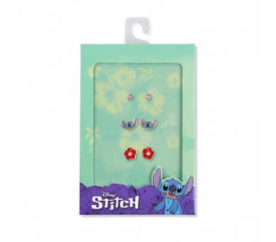 Set 3 Pares de pendientes Stitch Disney