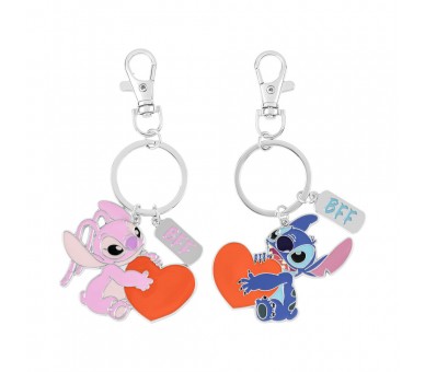Set 2 Llaveros Angel & Stitch Disney