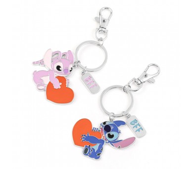 Set 2 Llaveros Angel & Stitch Disney