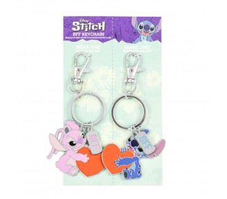 Set 2 Llaveros Angel & Stitch Disney
