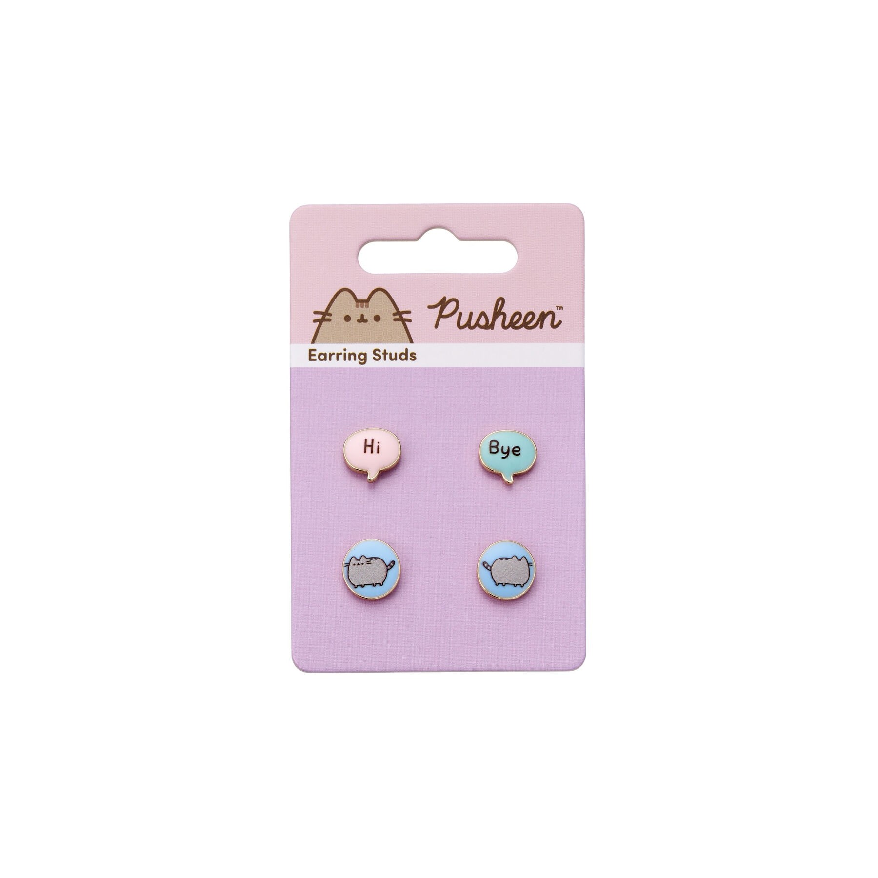 Set 3 pares pendientes Hi Bye Pusheen