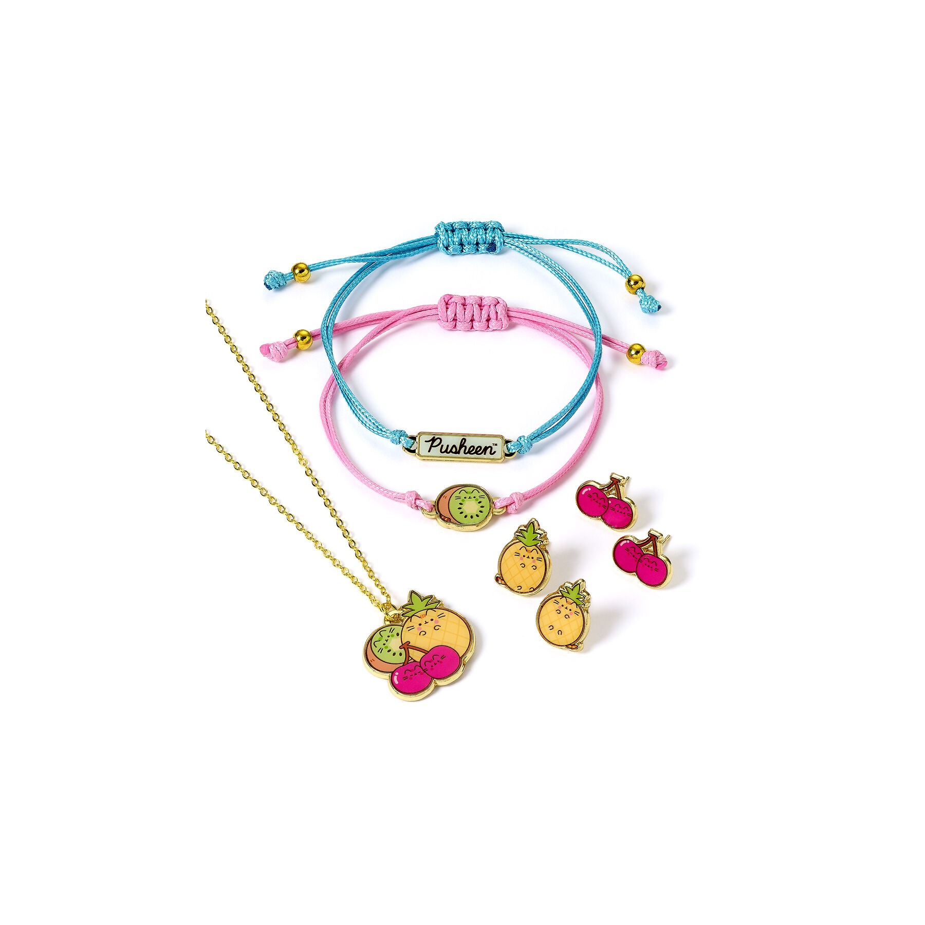 Set Colgante + pulsetas + pendientes Pusheen