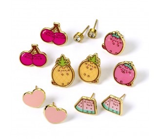 Set 6 pares pendientes Pusheen