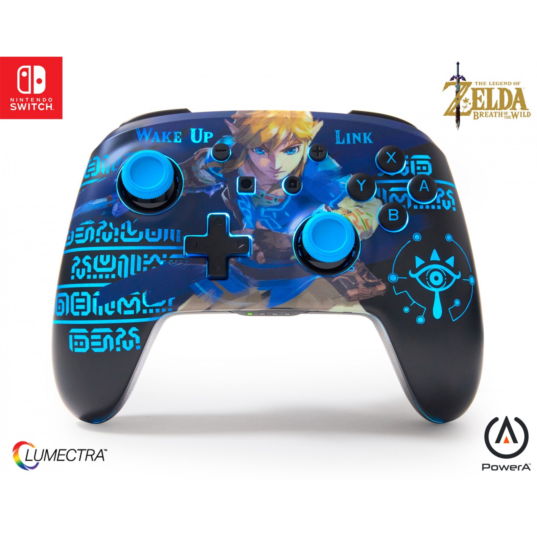 PowerA Enhanced Wireless Controller With Lumectra Etched - Wake Up Link (Nintendo Switch) PowerA Enhanced Wireless Controller With Lumectra Etched - Wake Up Link (Nintendo Switch)