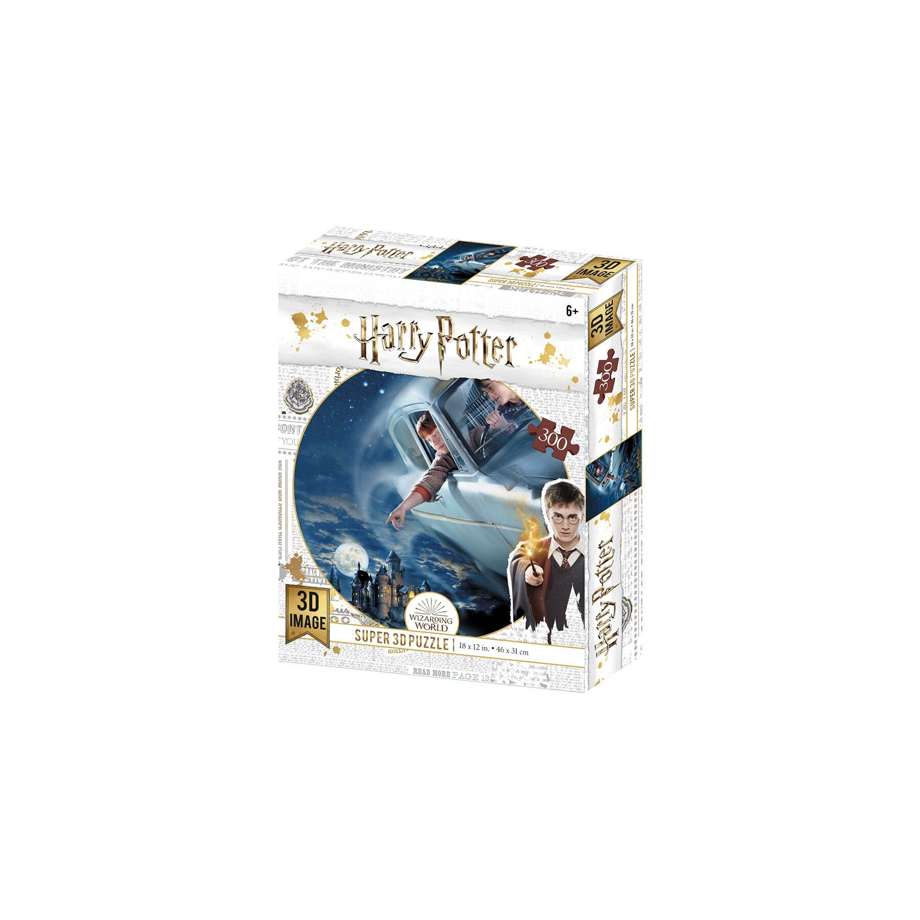 Puzzle Lenticular Harry Potter Y Ron En El Ford Anglia 300 P