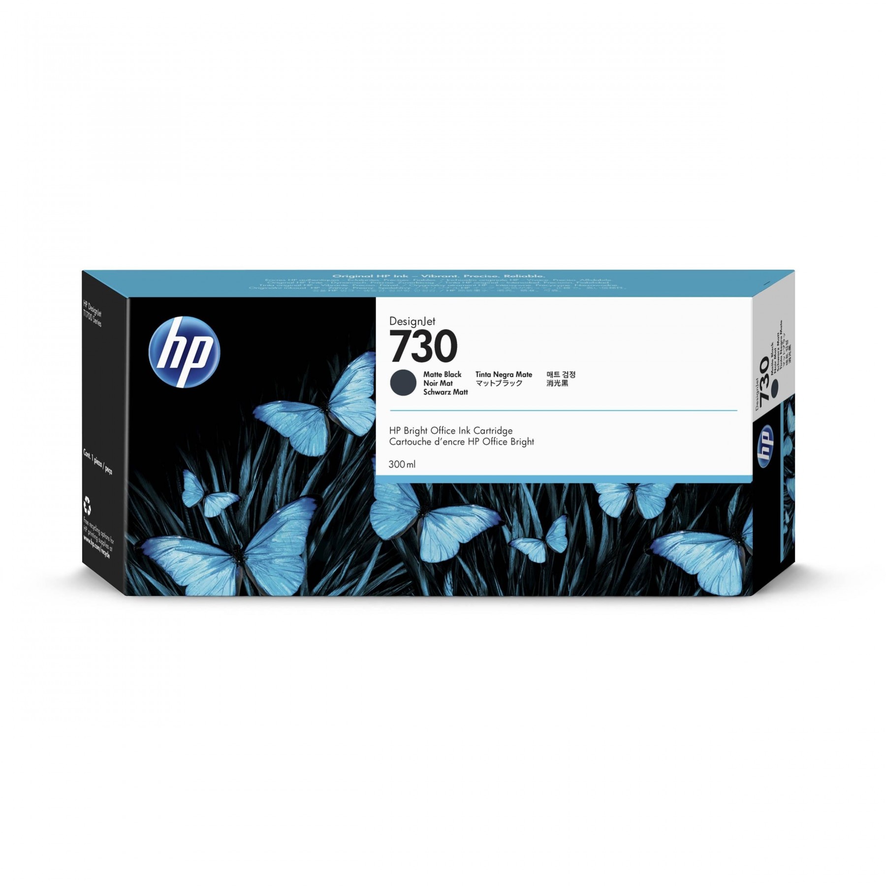 Hp Tinta Negro Mate Designjet T1700 Series - Nº 730 *Alta Ca