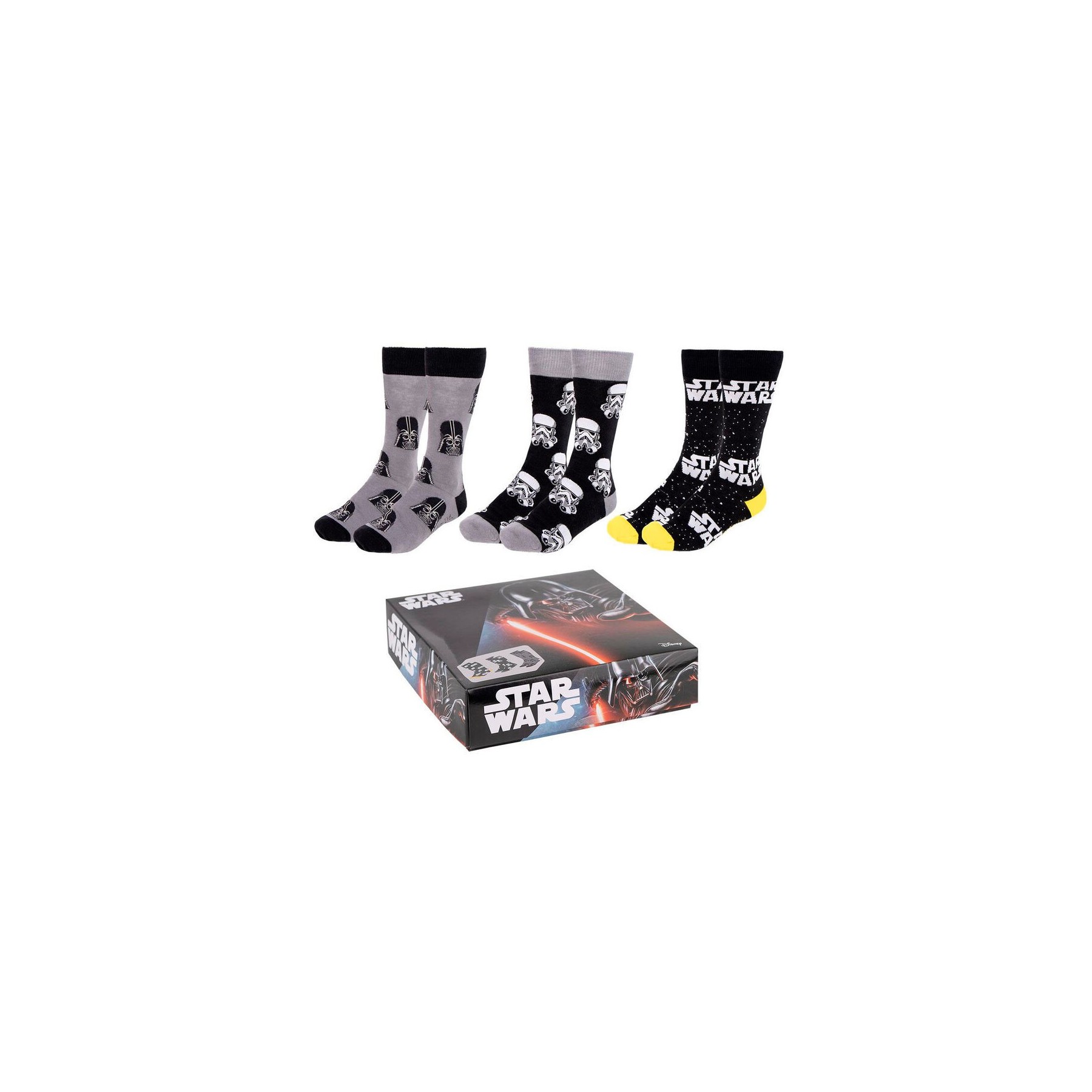 Set 3 Calcetines Star Wars Adulto Adulto