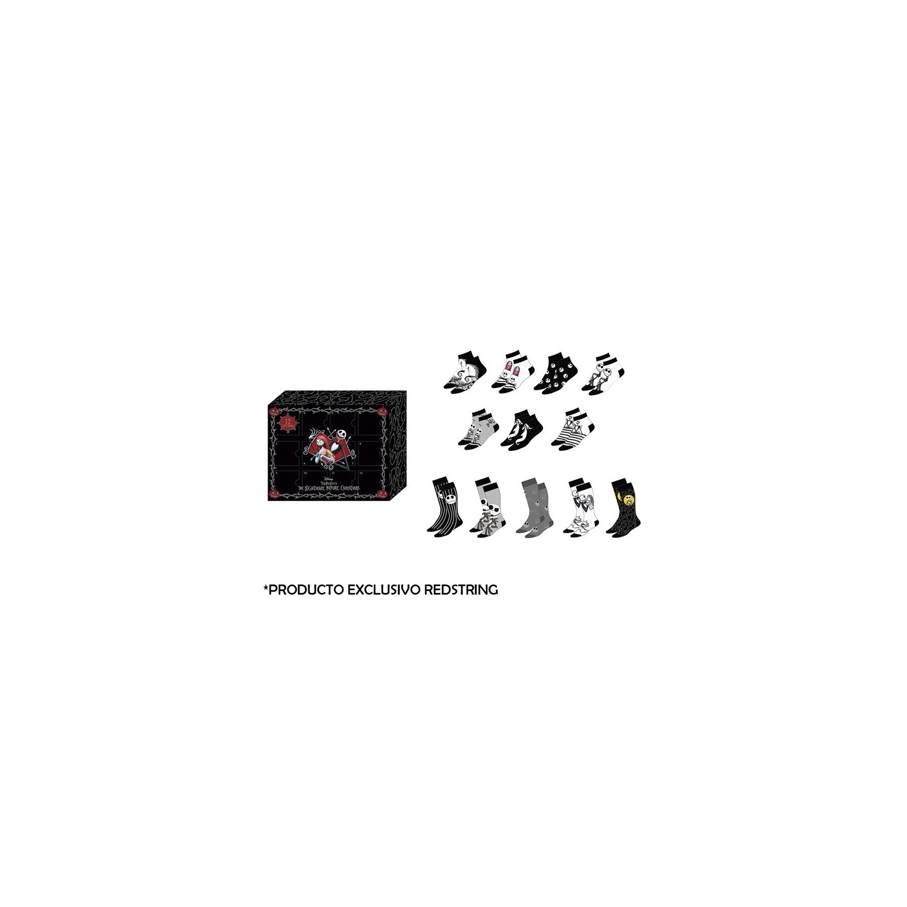 Calendario De Adviento/ Caja Regalo Calcetines Jack Y Sally