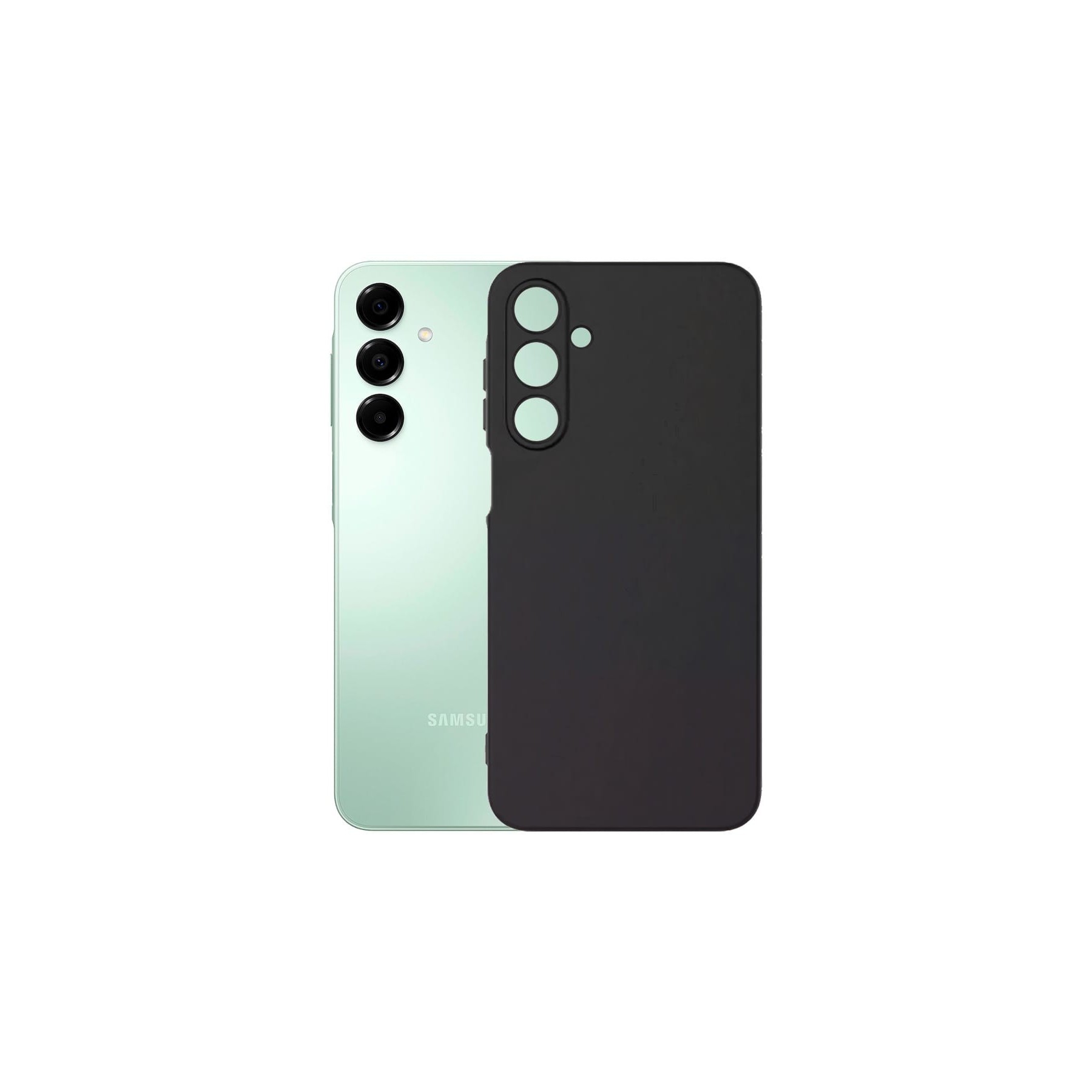 Jc Funda Trasera De Silicona En Color Negro / Samsung Galaxy