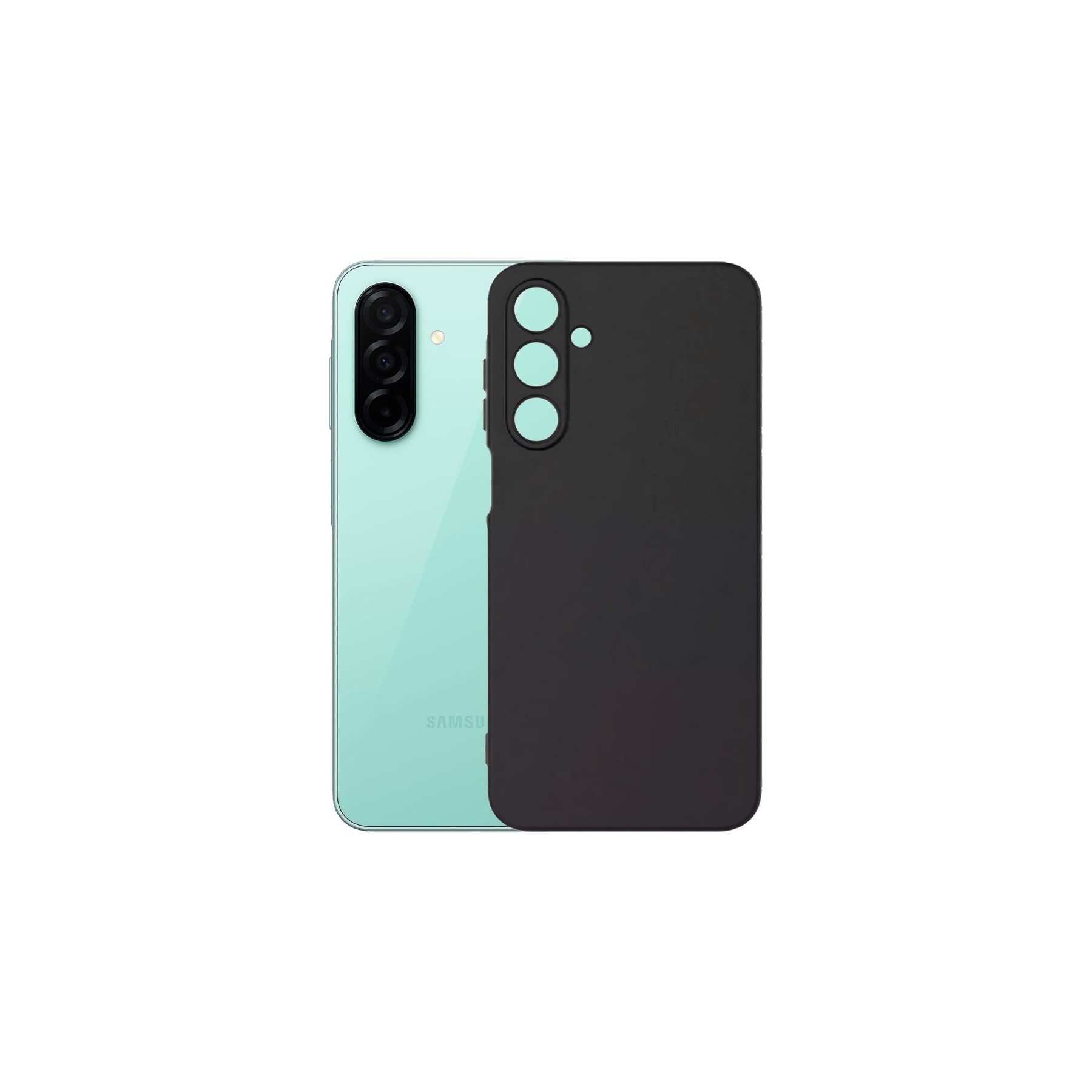 Jc Funda Trasera De Silicona En Color Negro / Samsung Galaxy