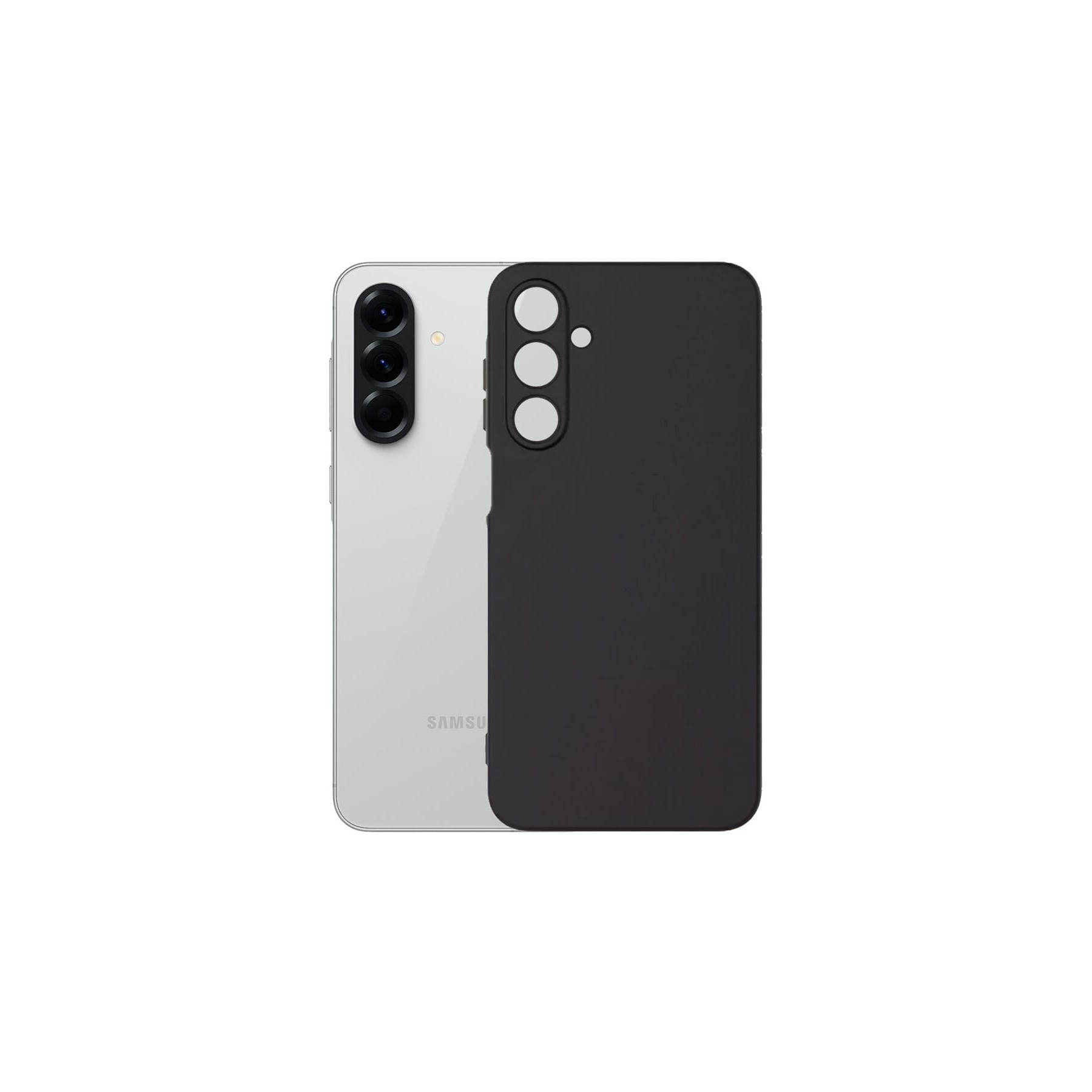 Jc Funda Trasera De Silicona En Color Negro / Samsung Galaxy