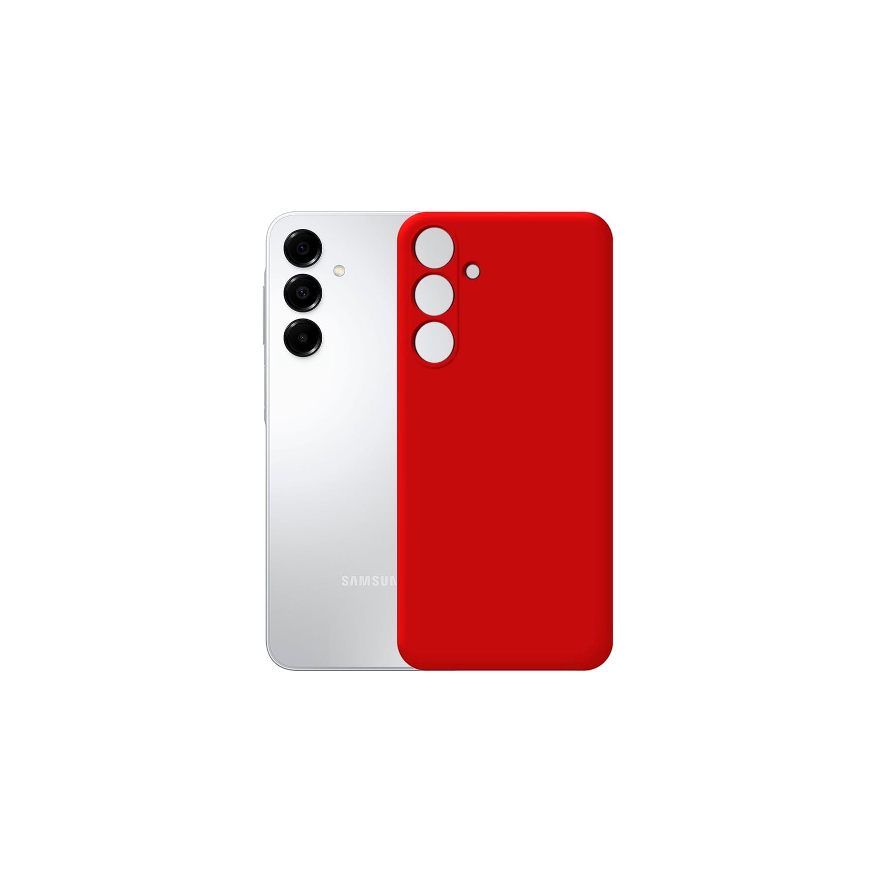 Jc Funda Trasera De Silicona En Color Rojo / Samsung Galaxy