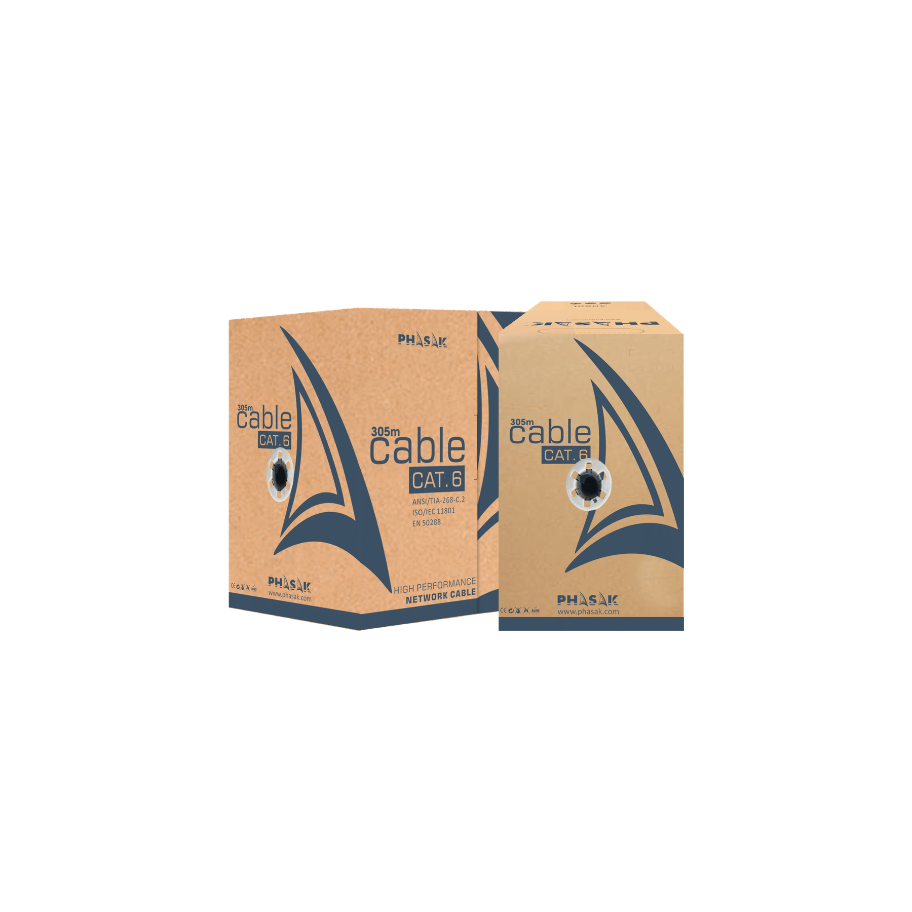 Bobina De Cable De Red Exterior Cca Sólido En Caja  Ftp  Cat