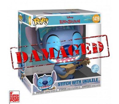 D1 Funko POP! Lilo & Stitch: Stitch w/Ukulele (1419) DLX EXM