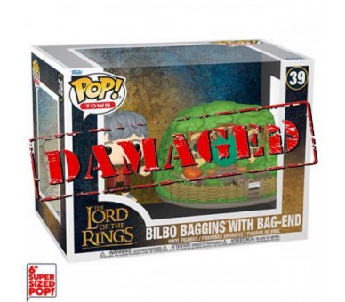 D2 Funko POP! Signore degli Anelli: Bilbo w/Bag End (39) DLX