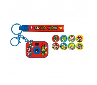 Llavero Proyector + 8 imagenes Super Mario Bros