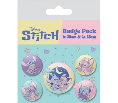Set 5 pines Stitch Disney