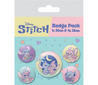Set 5 pines Stitch Disney