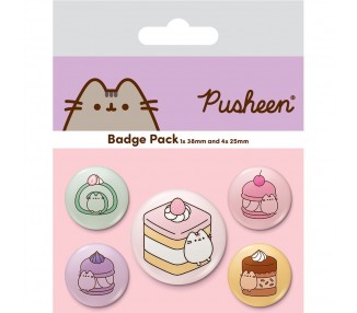 Set 5 chapas Pusheen