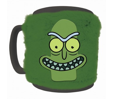 Taza funda de peluche Pickle Rick and Morty 440ml