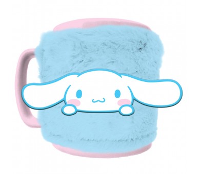 Taza funda de peluche Cinnamoroll Hello Kitty 440ml