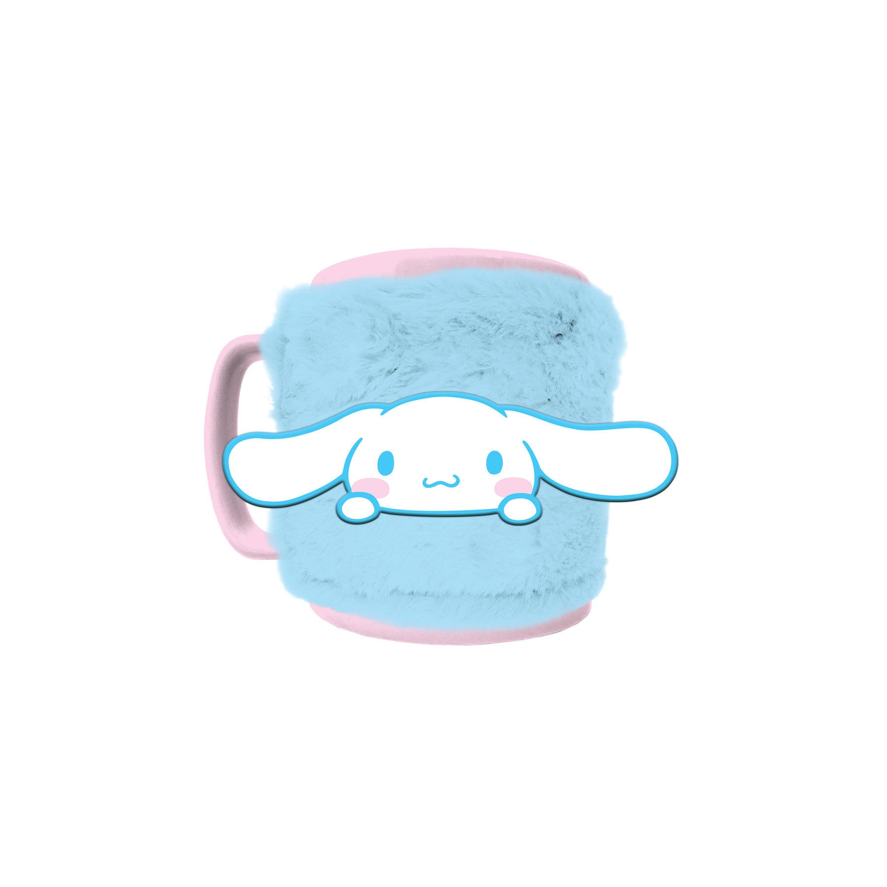 Taza funda de peluche Cinnamoroll Hello Kitty 440ml