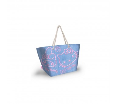 Bolsa Playa Denim Hello Kitty