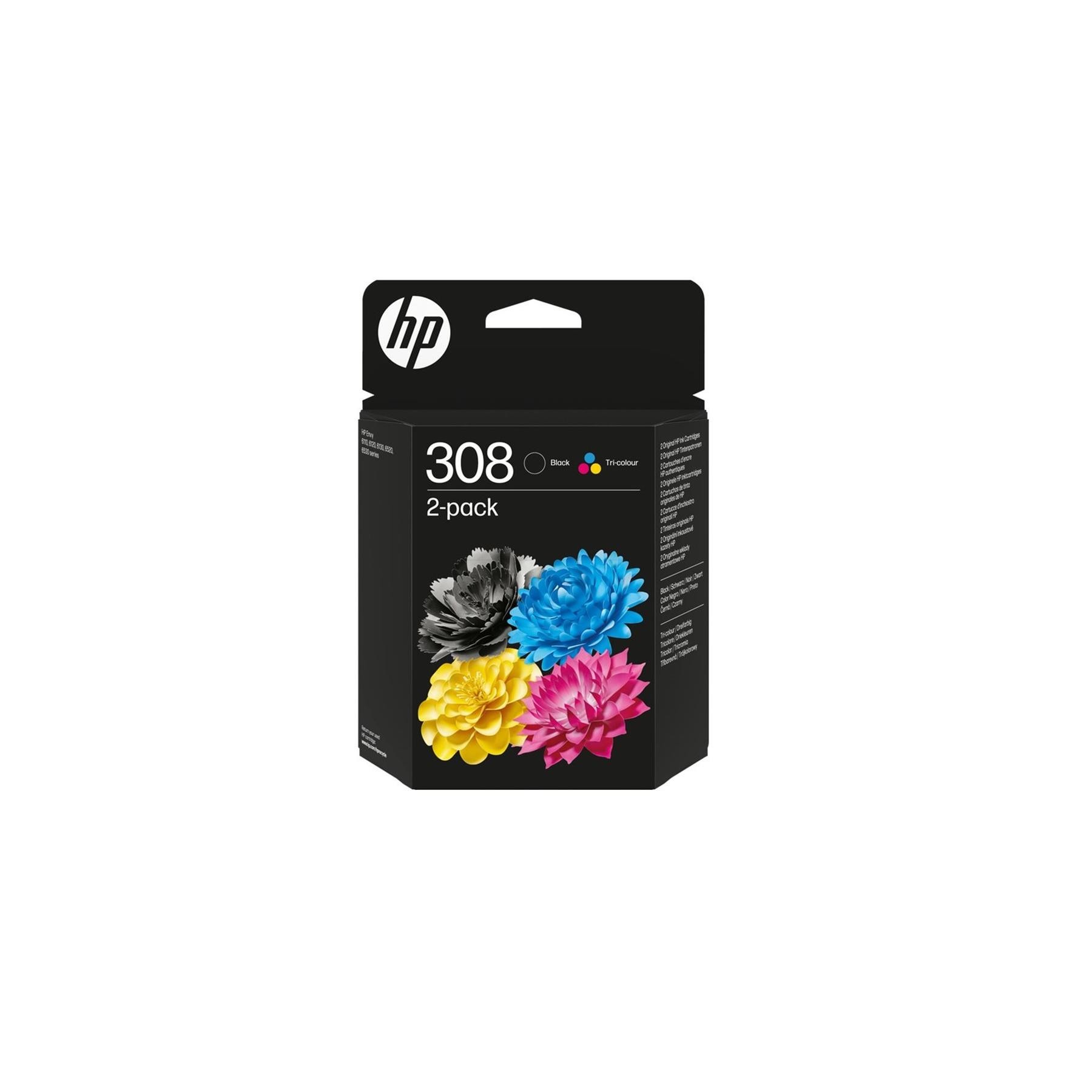 Pack Cartuchos Tinta Hp 308 Negra - Tricolor