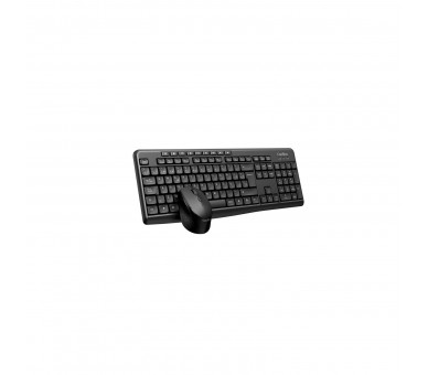 Kit Teclado + Raton Coolbox Inalambrico Multimedia Negro Coo