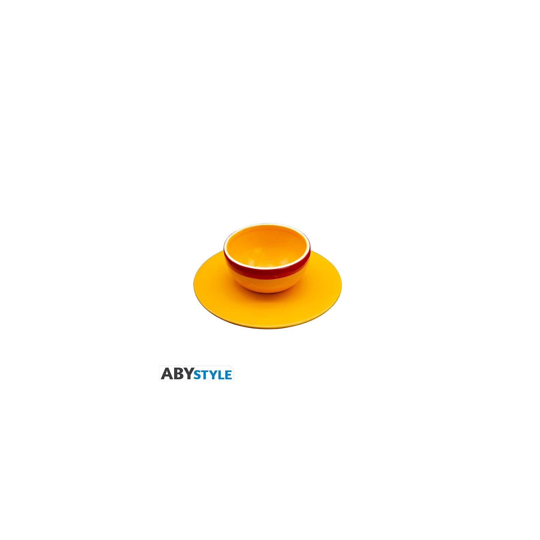 Set Cuenco Y Platillo Abystyle One Piece Sombrero De Paja