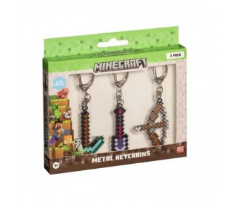 Minecraft Portachiavi: 3 Pack