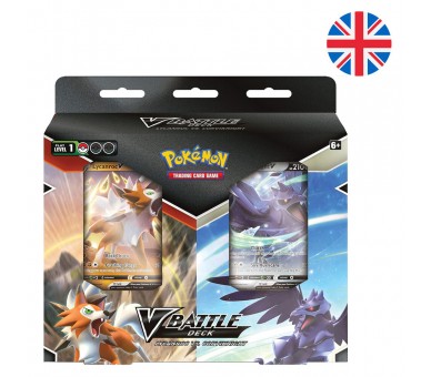 V Battle Deck juego cartas coleccionables Lycanroc Vs Corviknight Pokemon ingles