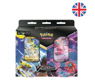 V Battle Deck juego cartas coleccionables Deoxys vs Zeraora Pokemon ingles