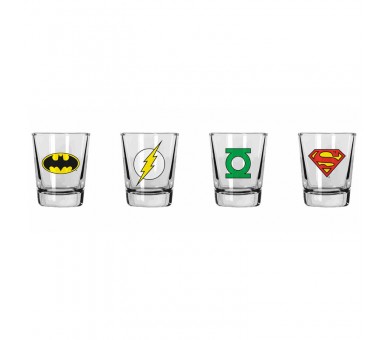 Set vasos chupito logos DC Comics
