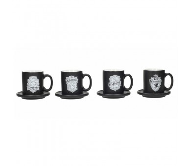 Set mini tazas espresso emblemas Harry Potter