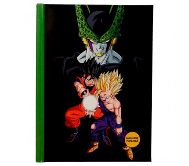 Cuaderno A5 Cell Final Battle Dragon Ball Z con luz