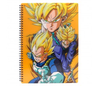 Cuaderno A4 Saiyans Dragon Ball Z