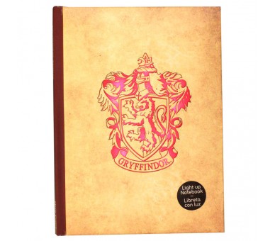 Cuaderno Gryffindor Harry Potter con luz