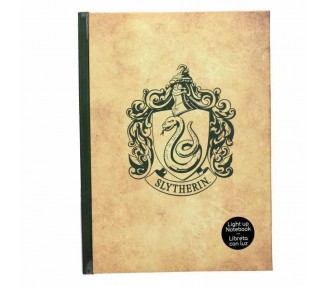 Cuaderno Slytherin Harry Potter con luz