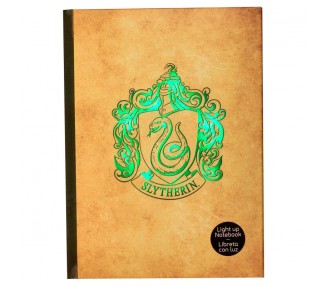 Cuaderno Slytherin Harry Potter con luz