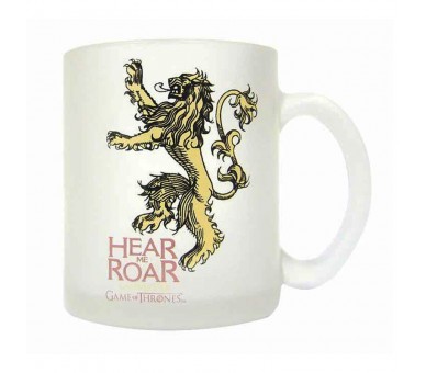 Taza vidrio translucida Lannister Juego de Tronos